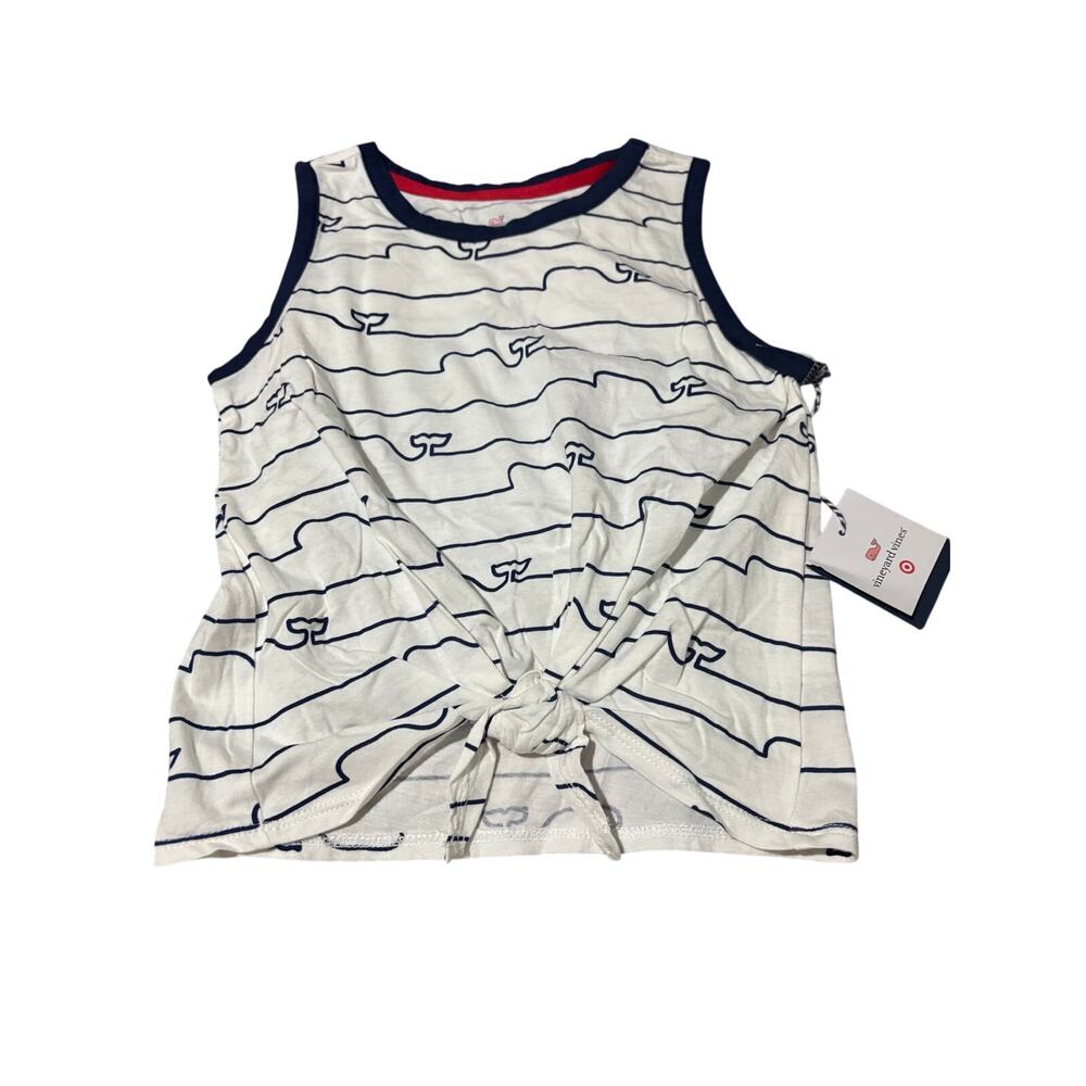 Vineyard vines 6/6x white whale knotted front tank top for target collection nwt